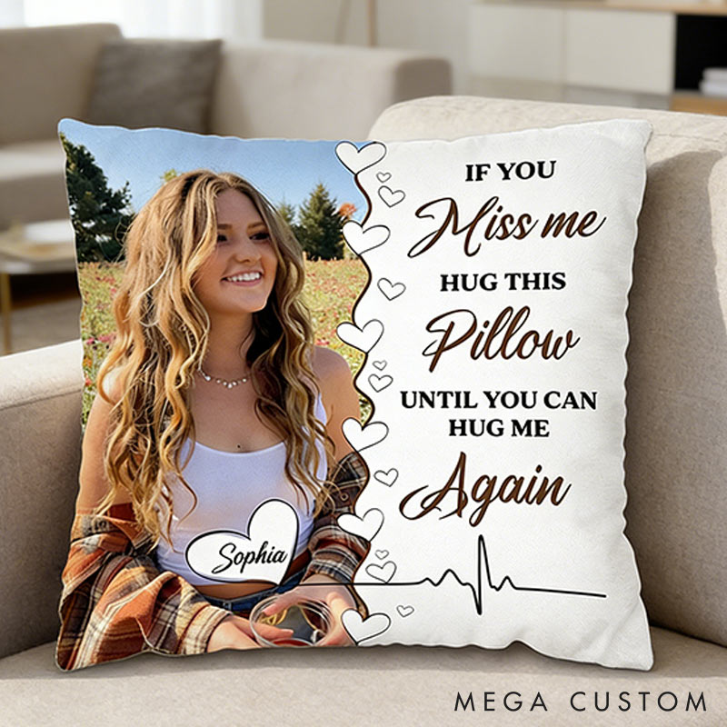 Personalized Couple Custom Photo Throw Pillow Home Pillow Valentine's Day gift for Long Distance Couple Romantics Gift for Him Her