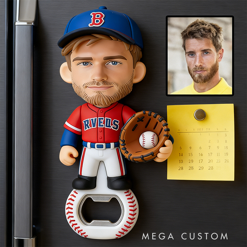 Personalized Wooden Baseball Bottle Opener a Unique Keepsake for Your Favorite Sports Fan’s Collection