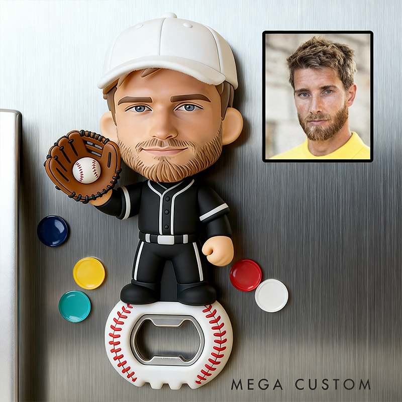 Personalized Metal Baseball Bottle Opener Durable and Stylish Tool for Opening Drinks at Any Event