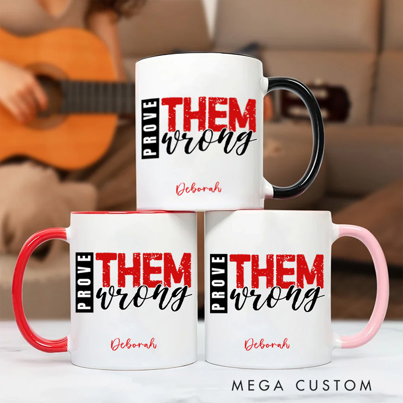Personalized Christian Prove Them Wrong Coffee Mug with Name Birthday Religious Baptism Gift for Family Friends Christians