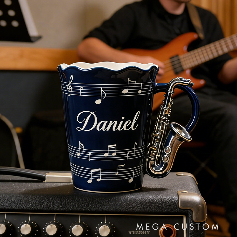 Personalized Musical Instrument Coffee Mug Perfect Gift for Musicians and Music Lovers Alike