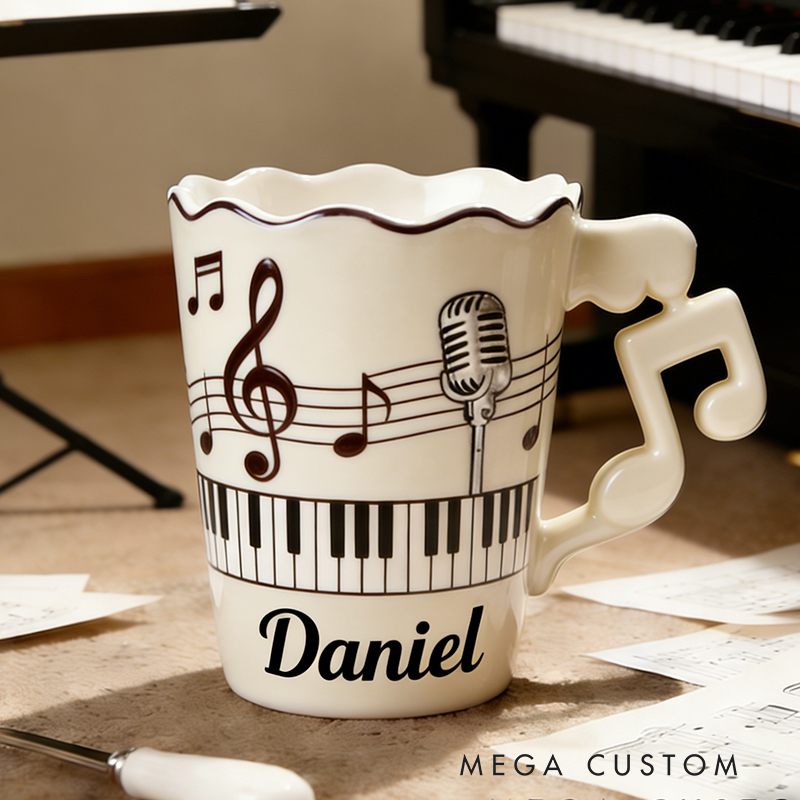 Personalized Musical Instrument Coffee Mug Enjoy Your Favorite Beverage While Showcasing Your Passion
