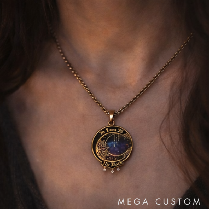 Personalized Matching Magic Moon Star Necklaces Celestial Symbolizing Love Romantic Gift for Couples