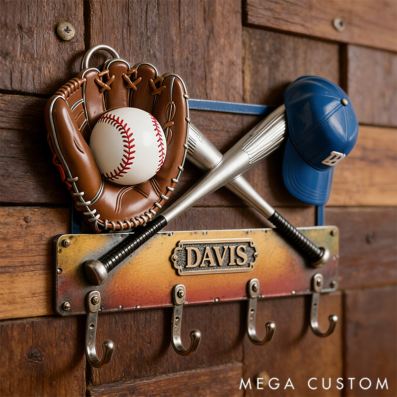 Personalized Metal Baseball Keychain Perfect Gift for Baseball Fans