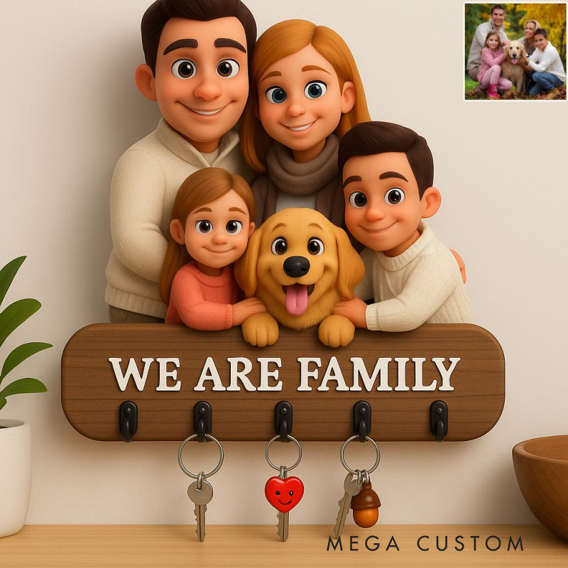 Personalized keychain with Photo Cartoon for Couples Valentine's Day Gift