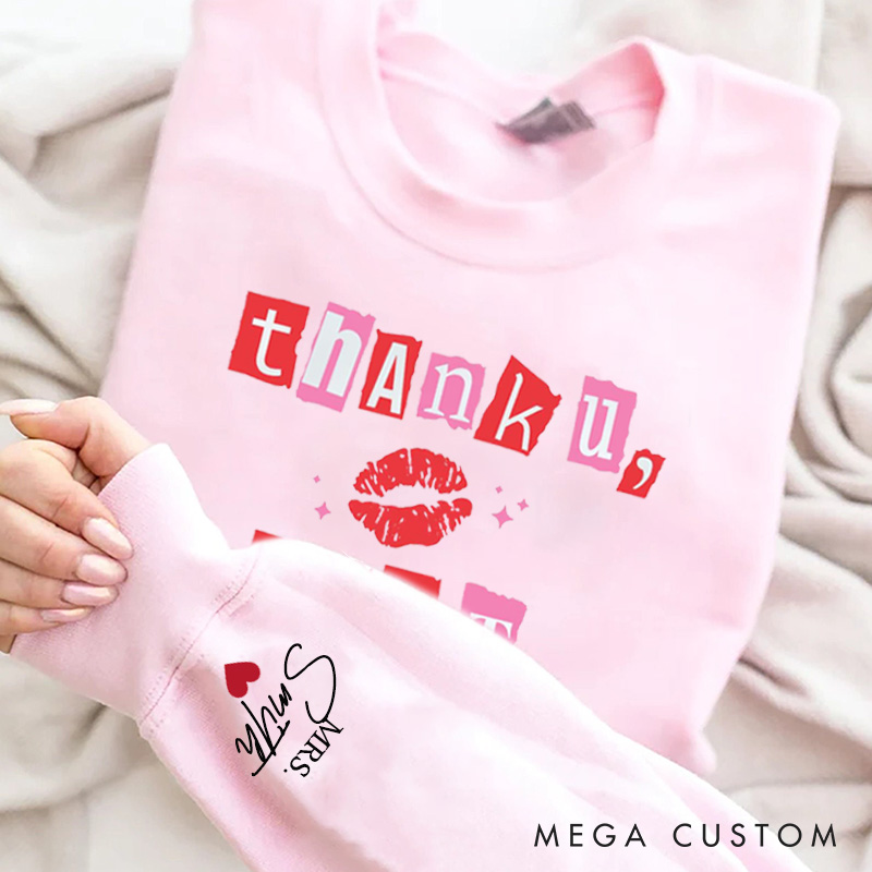 Personalized Women Thank U Next Divorced Sweatshirt Custom Newly Divorced Anti Valentine Hoodie Divorced Party Gift Valentine's Day Gift for Her