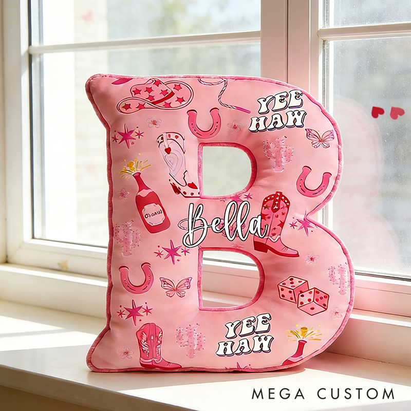 Personalized Letter Pillow with Name Custom Throw Pillow for Flower Girl Christmas Home Decor Gift for Her