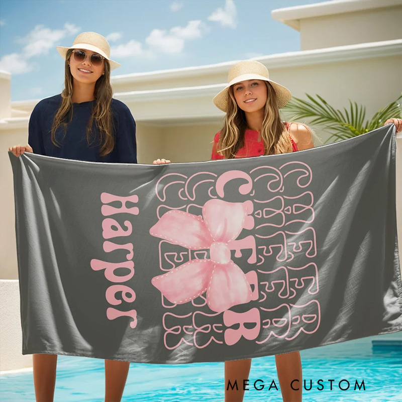 [Copy]Personalized Softball and Baseball Stylish Design Beach Towel with Custom Name and Number