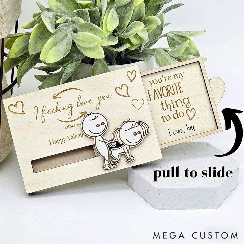 Personalized I Fucking Love You Funny Gift Card for Couple with Name Sex Dirty Inappropriate Valentine's Day Gift for Couple Gift Card for Him Her