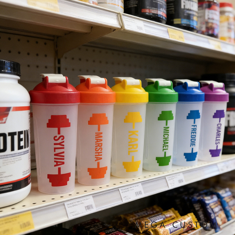 Personalised Protein Shaker New Year Resolution Gym Lover Gift Drinks Bottle Fitness Freak Healthy Shakes Father Dad Gift for Gym Lovers