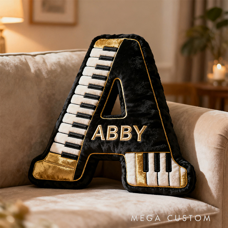 Personalized Piano Alphabet Pillow the Perfect Gift for Music Lovers