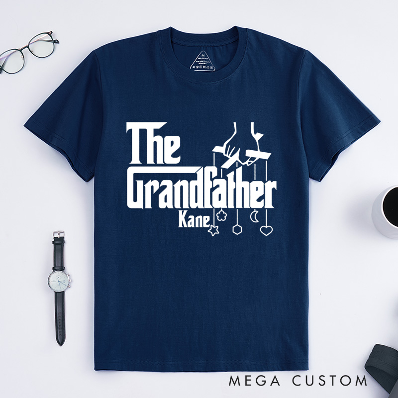 Personalized The Grandfather T-Shirt Gift for Grandpa Paternity Shirt Fathers Day Gift Baby Announcement Shirt Grandpa to Be Pregnancy T Shirt
