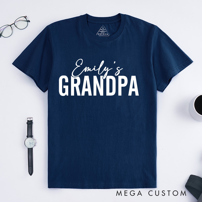 Personalized Grandpa Shirt Father's Day Shirt Customized Grandpa Shirt Gift for Dad New Dad Shirt Custom Shirt for Dad