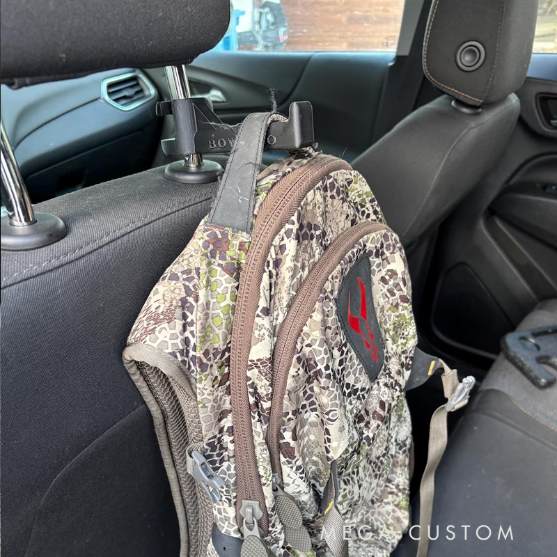  Headrest Bow Hanger – 3D Printed Archery Gear Holder for In-Car Storage
