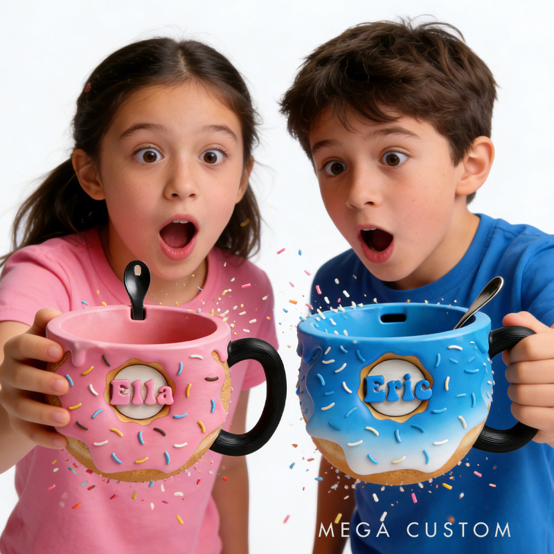Personalized Donut Kettlebell Ice Cream Pint Holder with Spoon Slot Holder 3D Printed Cozy with Spoon Slot Fitness Inspired Cozie Gym Gift Fuzzy Texture for Gym Lover