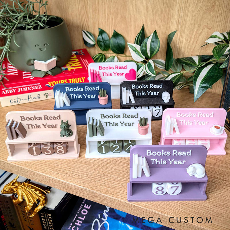 Book Counter Books Read This Year Book Lover Gift Bookshelf Decor Book Club Gifts Bookish Library Decor Bookworm Reading Challenge