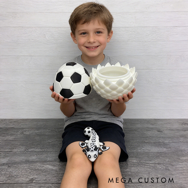 Personalized 3D Soccer Dragon and Egg Soccer the Perfect Gift for Soccer Loving Kids