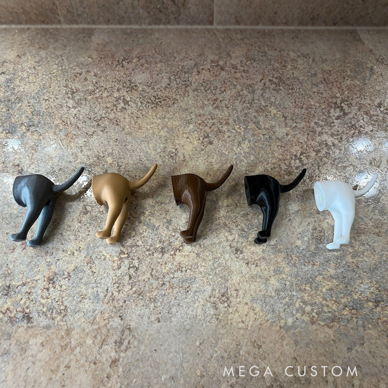 Pooping Dog Butt Toothpaste Topper 3D Printed Funny Gag Gift for Dog Lovers