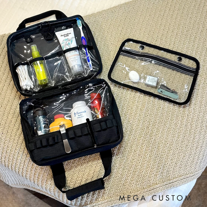 Personalized Custom Hi-Vis Gear Bag - Personalized Name Heavy-Duty Organizer with Reflective Stripes | Durable Water-Resistant Toiletry/Tool Bag