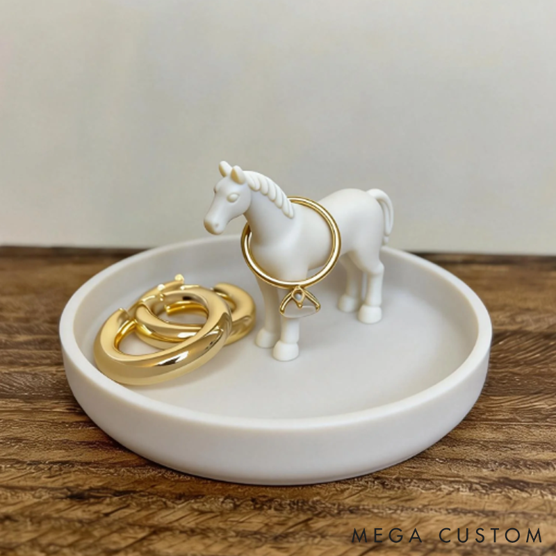 Personalized Horse Lover Horse Ring Dish Horse Ring Holder Night Stand Ring Dish  jewelry Ring Stand