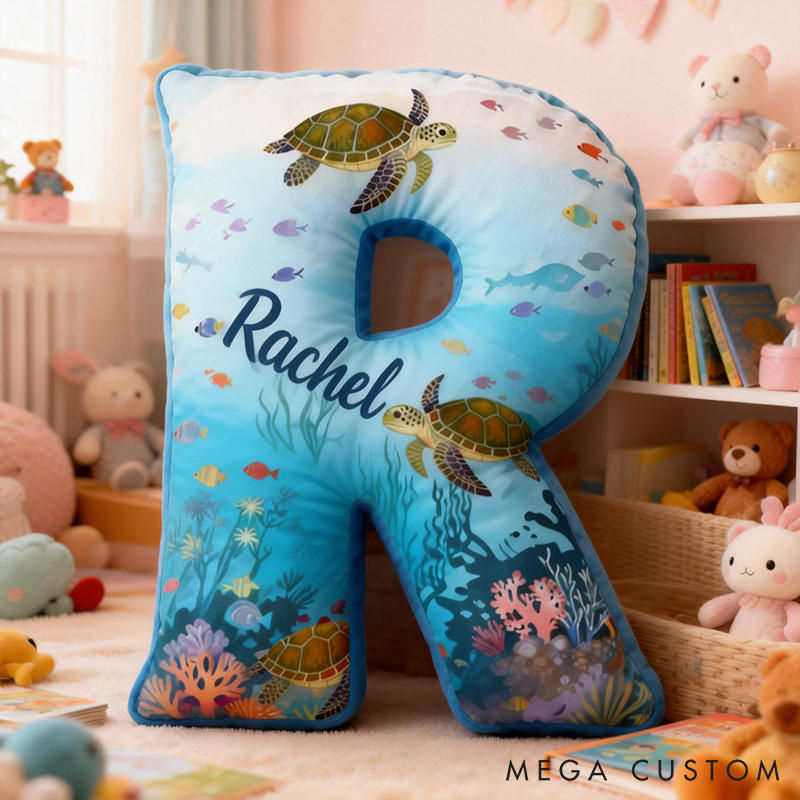 Personalized Pet Lover Funny Coral Reef Turtles Gift for Pet Lover for Turtles Lover Graphic 3D Print Pillow