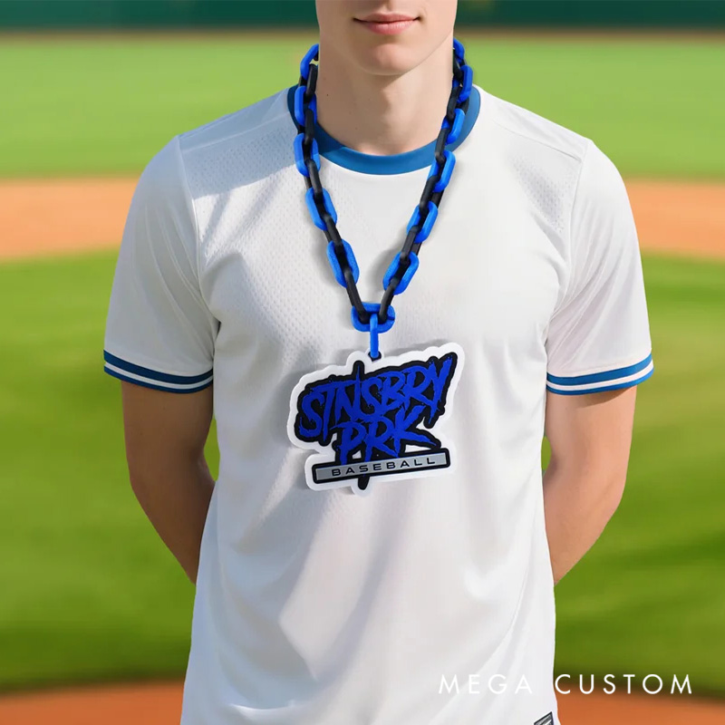 Personalized 3D Printed Sporty Team Logo Turnover Chain with Photo Birthday Game Day Gift for Team Members Sports Fans