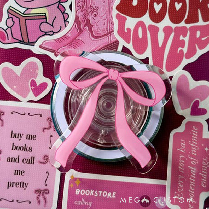 Pink Bow Magnetic Kindle Grip MagSafe Kindle Grip Magnetic Kindle Holder Kindle Accessories Bookish Gifts for Her