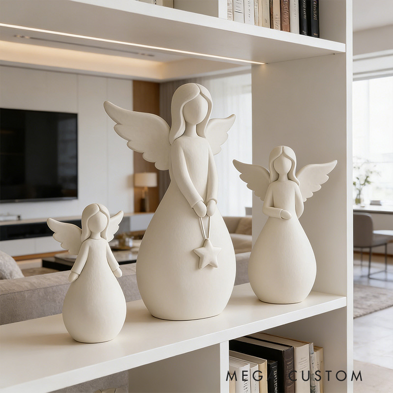 Personalized Angel Set 3D Printed Home Decor Spiritual Gift Prayer Space Gift Religious Home Decor for her