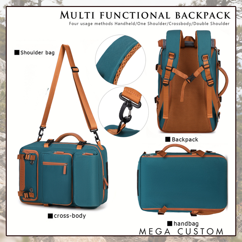 Personalized Multi-Compartment Travel Backpack - Organized Laptop & Shoe Storage Bag for Daily/Travel Use