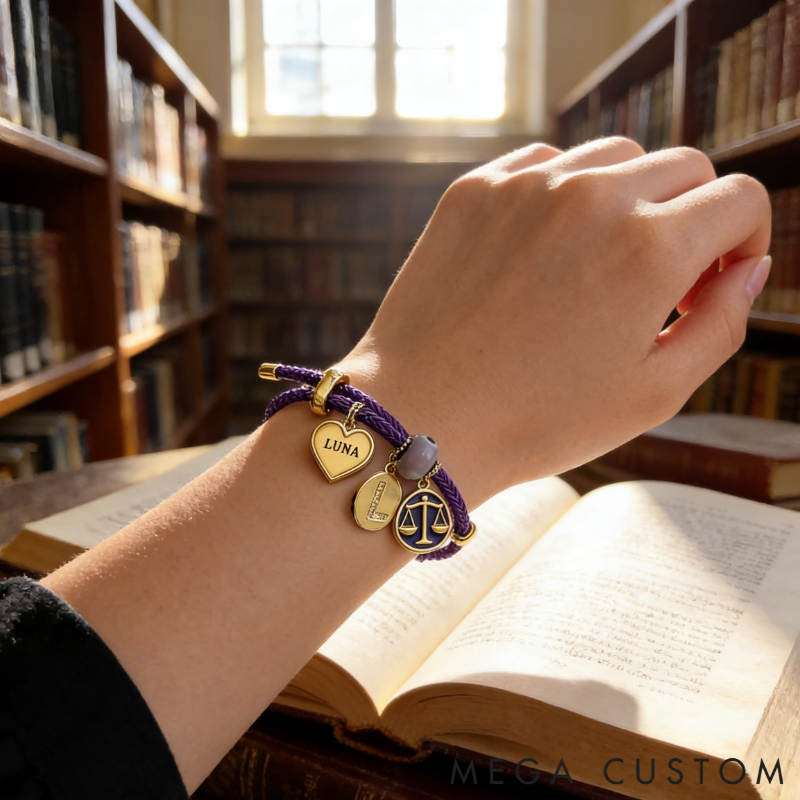 Personalized Zodiac Initials Couple Bracelet Engraved Constellation Charm Gift for Lovers Romantic Connection