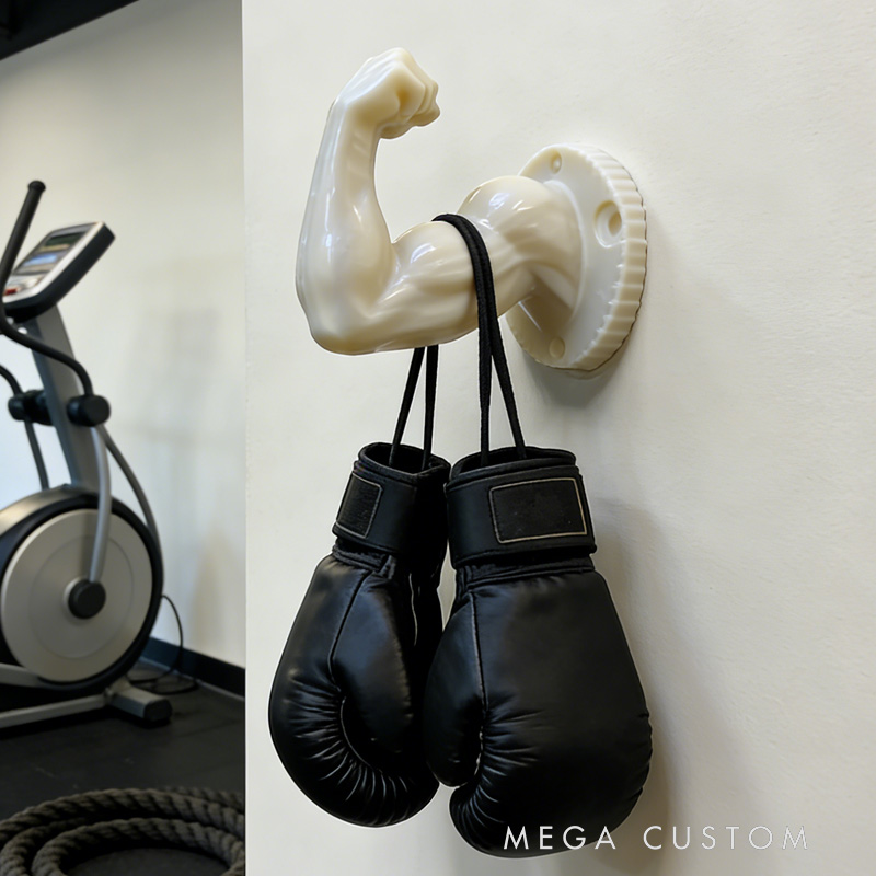 Personalized 3D Printed Cast Iron Muscle Wall Hook 18 Colors Fitness Gym Decor Athlete Gift for Coach Trainer Gym Lover