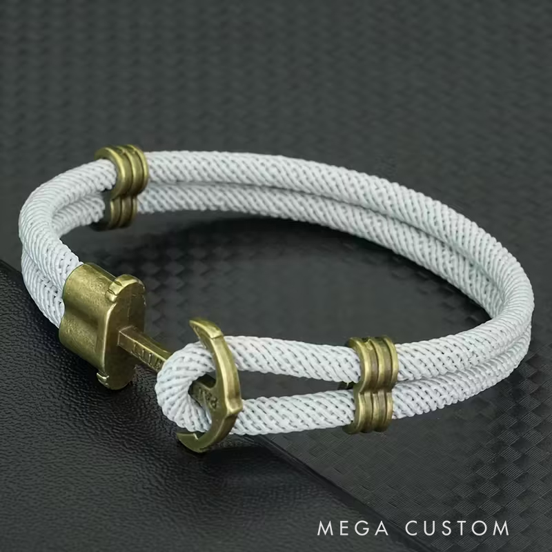 Personalized Bronze Pirate Bracelet Punk Fabric-Wrapped Men’s Gifts Father’s Day Valentine’s Day Groomsmen Bracelets