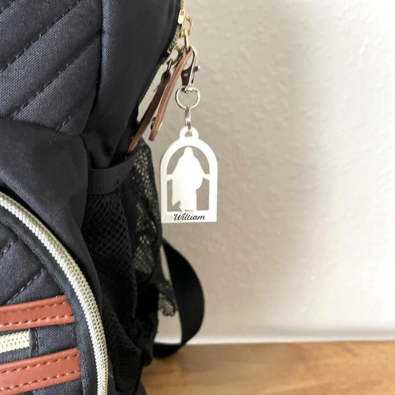 Personalized Jesus Christ in an Arch 3D Printed Keychain with Custom Name Religious Gift Christian Gift for Jesus Lover Faith Gift