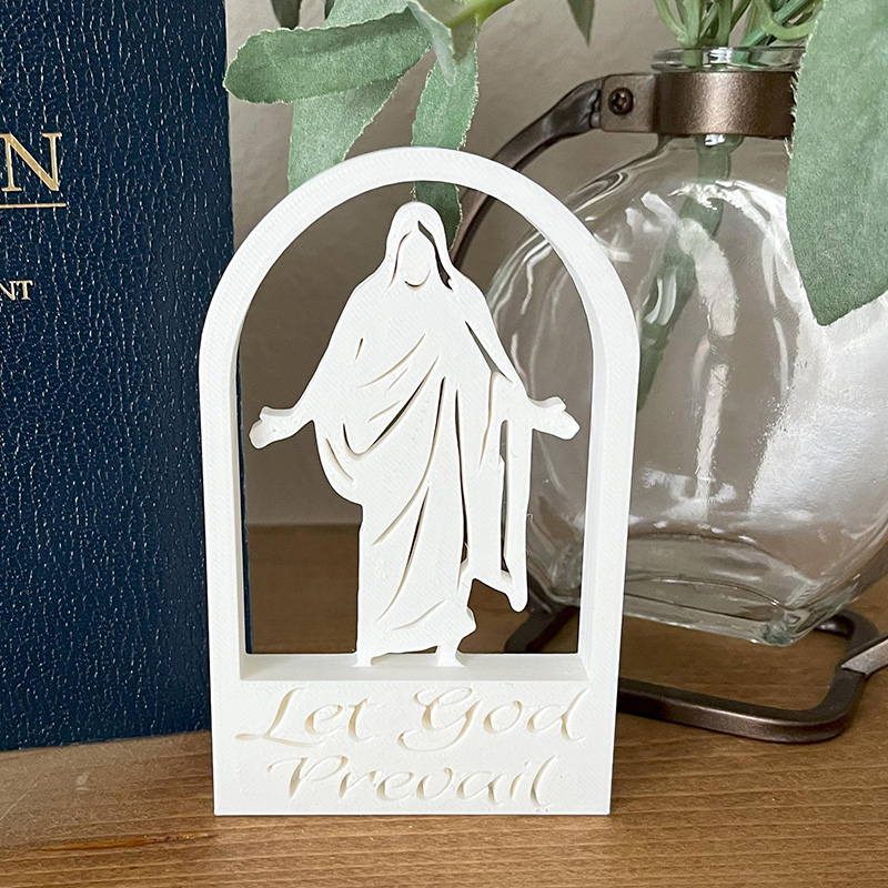 Personalized Jesus Christ in an Arch 3D Printed Statue with Text Religious Home Decor Christian Gift for Jesus Lover Faith Gift