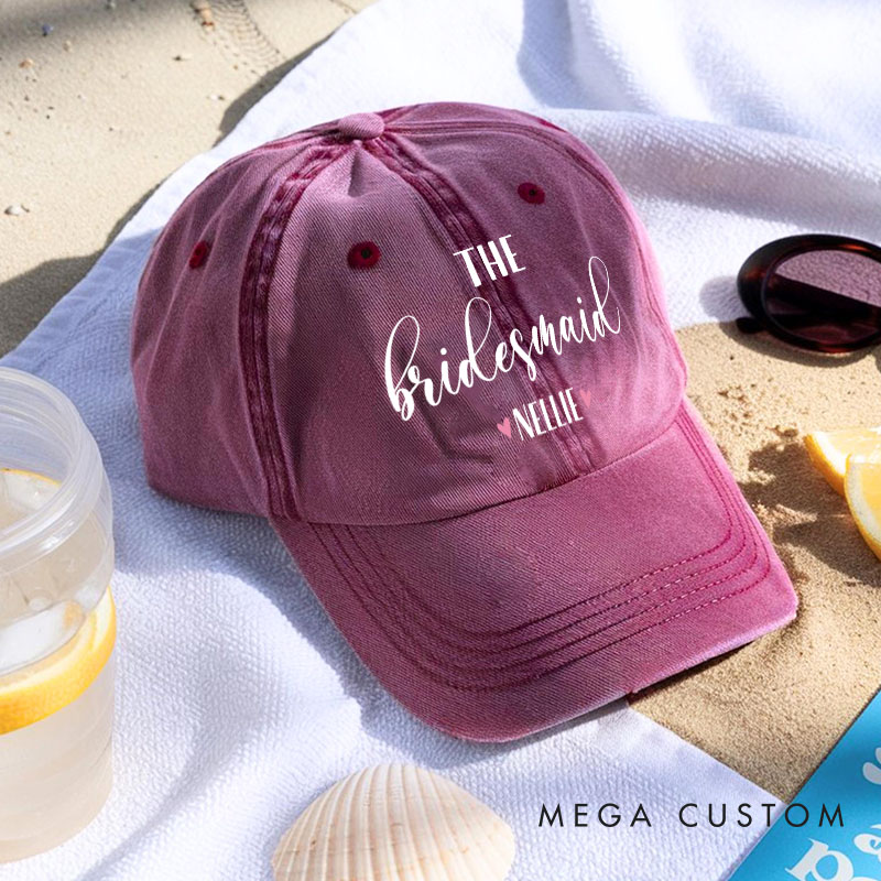 Personalized The Bride Washed Cotton Baseball Cap Bridesmaid The Party Hat Bachelorette Party Gift