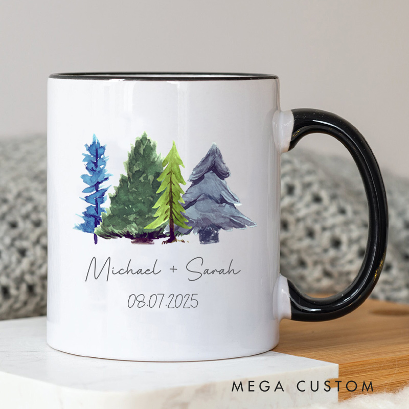Personalized Adventure-Themed Wedding Mug Anniversary Couple Coffee Cup for Her Him Ceramic Cup for Couple Newlyweds