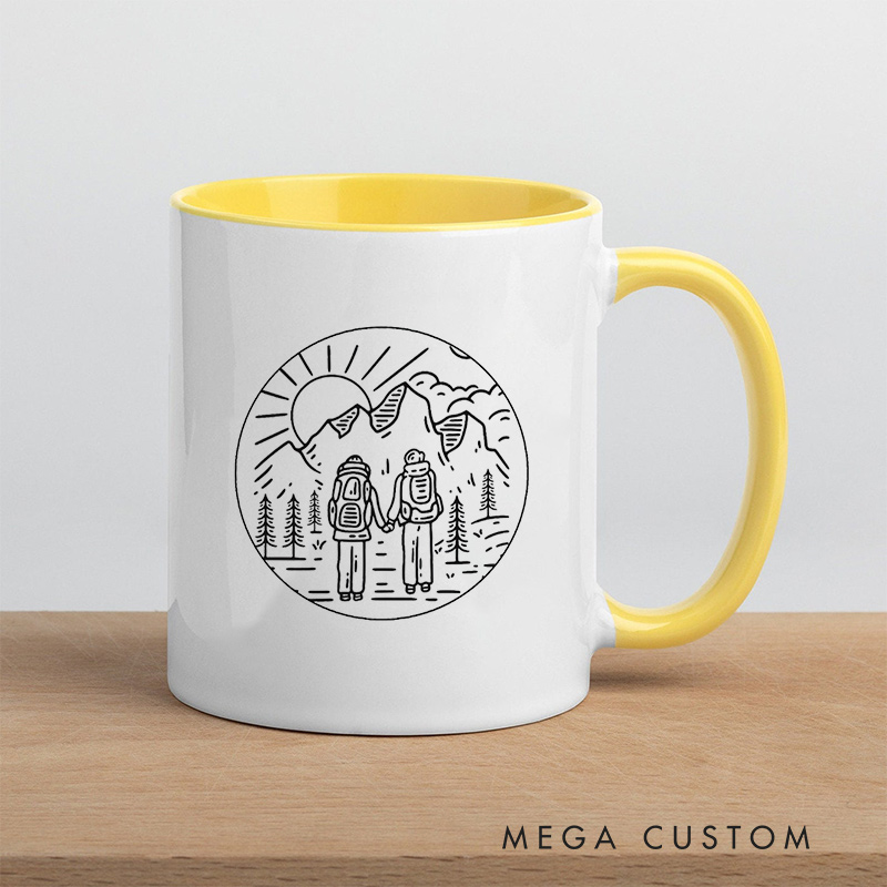 Personalized Couple Life Partner Mug Anniversary Coffee Cup for Her Him Ceramic Mug for Couple Newlyweds Anniversary Gift