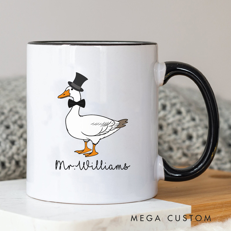 Personalized Mr. & Mrs. Goose Wedding Mug Wedding Gift Mug for Husband Wife Couple Ceramic Mug for Newlywed