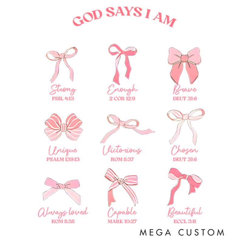 Personalized God Says I Am Bible Verse Christian Ceramic Mug with Name Birthday Gift for Christian Positive Affirmation Religious Gift for Christian