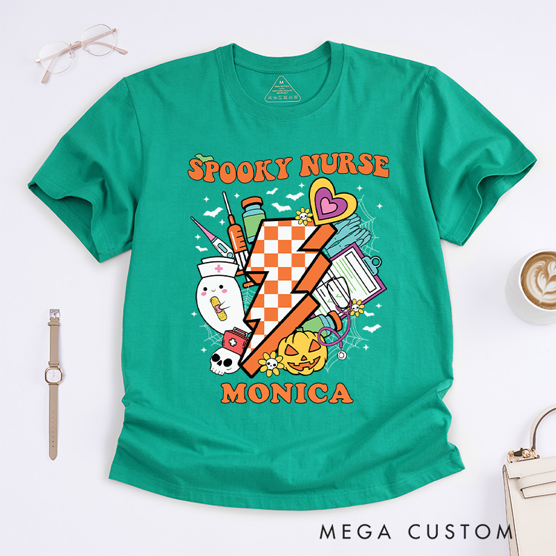 Personalized Nurse T-Shirts I'm Shook Fashion Design T-Shirts Nurse Halloween Gifts