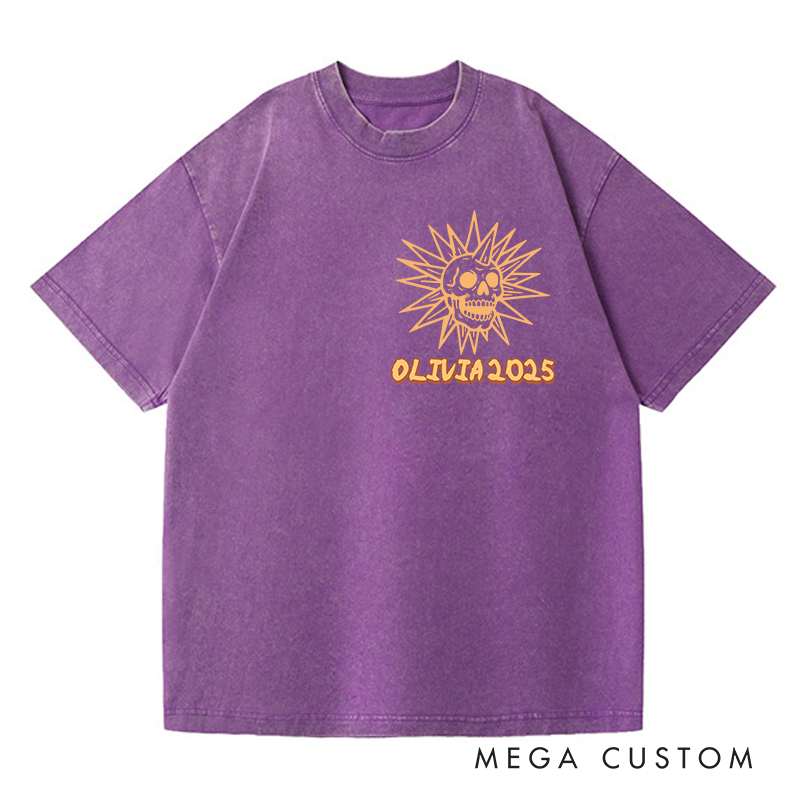 Personalized Retro Spooky Island Horror Movie Washed T-Shirts Horror Spooky Movies Tshirt Film Fan Shirt Halloween