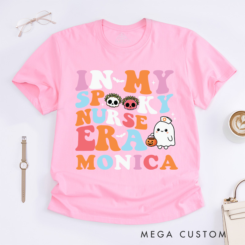 Personalized Nurse T-Shirts In My Spooky Nurse Era Design T-Shirts Nurse Halloween Gifts