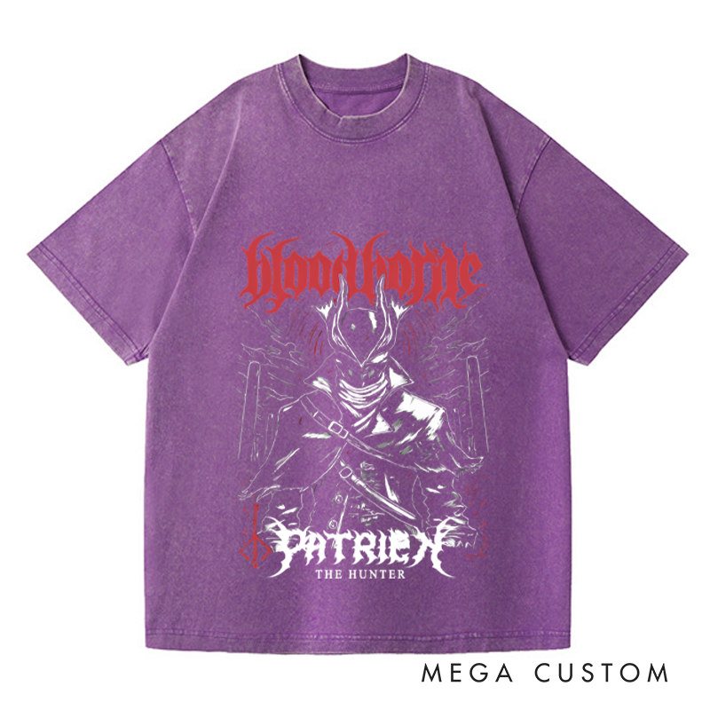 Personalized the Good Hunter Gothic Game Washed T-Shirts Video Game Tshirt Nightmare Hunter Shirt Halloween