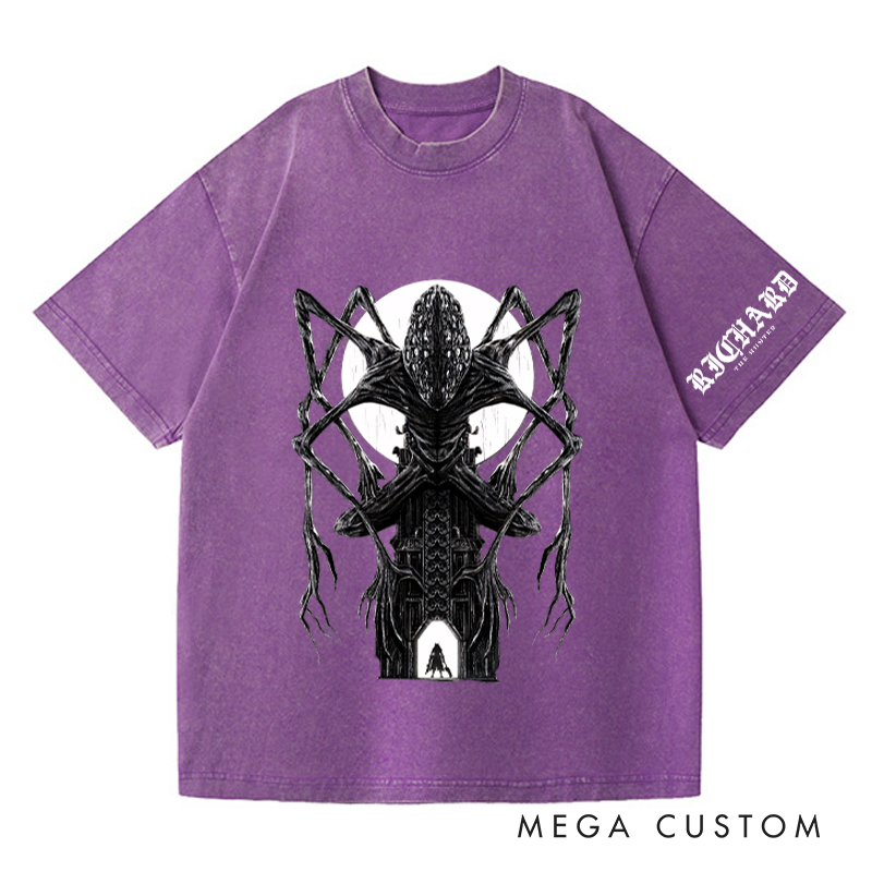 Personalized Yharnam the Hunter Gothic Game Washed T-Shirts Video Game Tshirt Nightmare Hunter Shirt Halloween