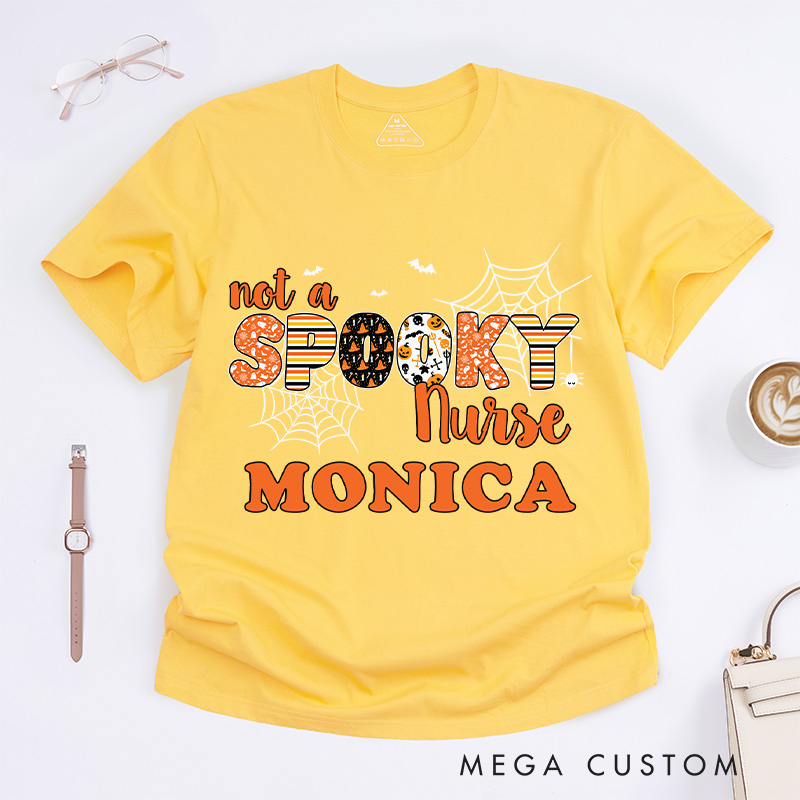 Personalized Nurse T-Shirts Not a Spooky Nurse Design T-Shirts Nurse Halloween Gifts