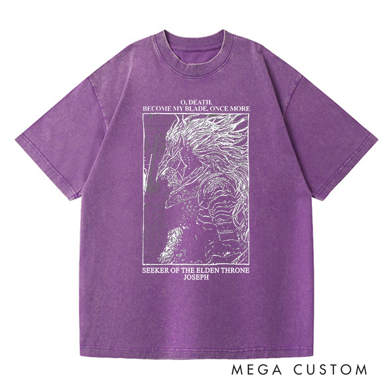 Personalized Death Blade Gothic Game Washed T-Shirts Video Game Tshirt Soulslike Shirt