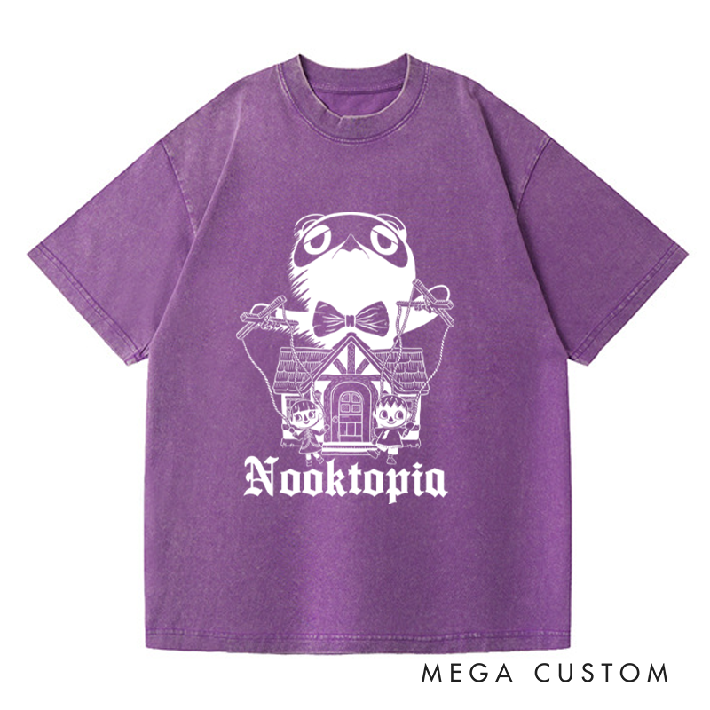 Personalized the Devil in Control Washed T-Shirts Video Game Tshirt Island Building Game Shirt