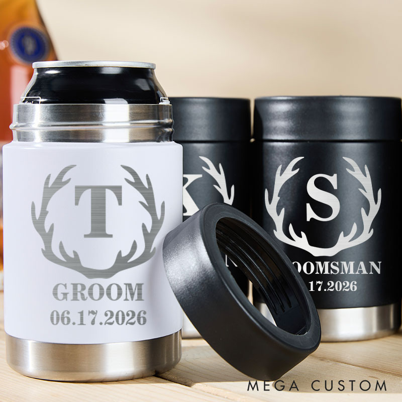 Personalized Wedding Party Can Cooler Groomsmen Proposal Can Cooler Bachelor Party Keepsakes Groom Best Man
