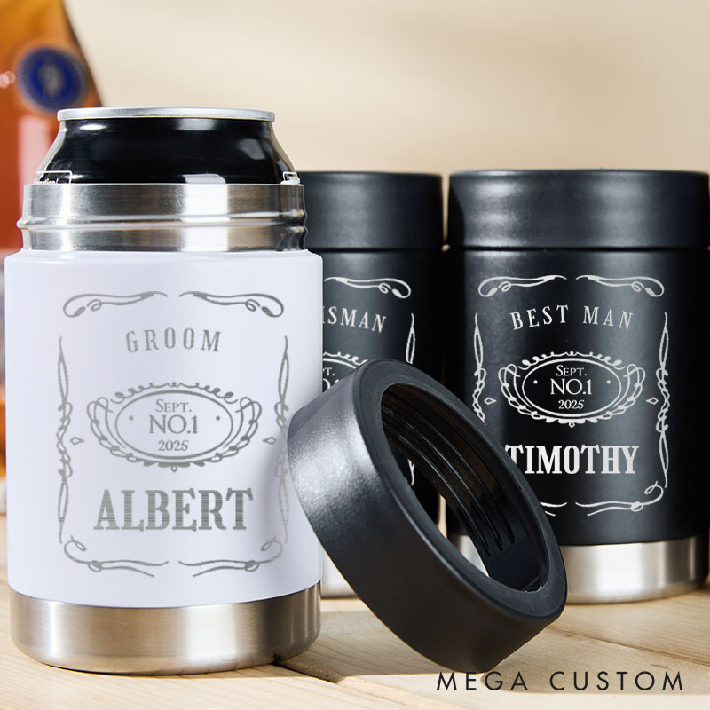 Personalized Best Man Proposal Can Cooler Groomsmen Can Cooler Groom Bachelor Party Can Holder for Men