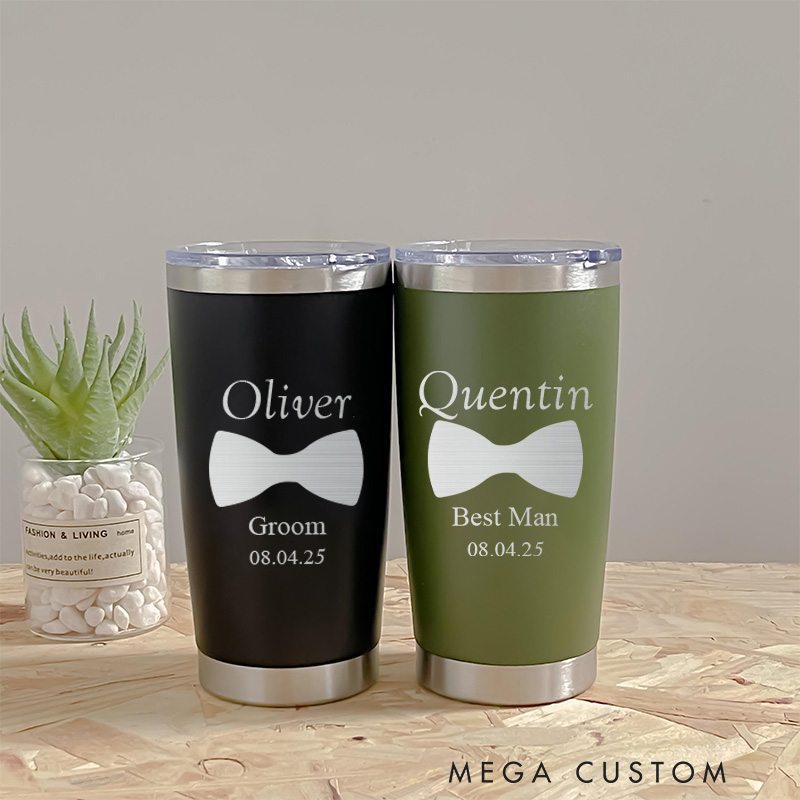 Personalized Groomsman Gift Tumbler Insulated 20oz Tumbler for Groomsmen Best Man Gift Bachelor Party Favor Tumblers Groomsman Proposal Gift
